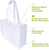 16x6x12 Large White Sewn Reusable Fabric Bags