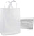 10x5x13 Medium Frosted White Plastic Bags with Handles