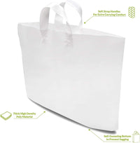 19.5x4x15 Solid White Plastic Bags with Handles