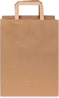 10x5x13 Medium Flat Handle Paper Bags