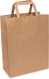 10x5x13 Medium Flat Handle Paper Bags