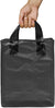 8x4x10 Small Frosted Black Plastic Bags with Handles