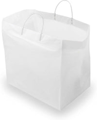 14x10x14.75 Solid White Plastic Bags with Clip Loop Handles