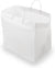 14x10x14.75 Solid White Plastic Bags with Clip Loop Handles