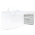 16x6x12 Large Frosted White Plastic Bags with Handles