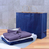 16x6x12 Navy Blue Paper Bags with Handles