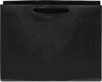 16x6x12 Large Black Paper Bags with Ribbon Handles