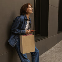 10x5x13 Medium Brown Paper Bags with Handles