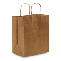 10x6.75x12 Brown Paper Takeout Bags with Handles