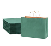 Green Paper Bags with Handles