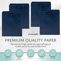 Navy Blue Gift Bags with Handles