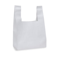 12x7x21 Bulk White Heat Sealed Reusable Fabric T Shirt Bags