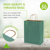 Green Paper Bags with Handles