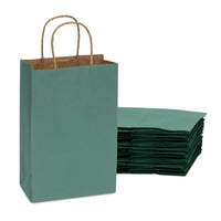 Green Paper Bags with Handles