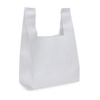 12x7x21 Bulk White Heat Sealed Reusable Fabric T Shirt Bags