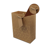 Gold Pattern Brown Kraft Gift Bags