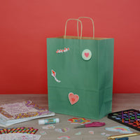 Green Paper Bags with Handles