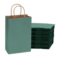 Green Paper Bags with Handles