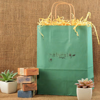 Green Paper Bags with Handles