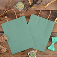 Green Paper Bags with Handles