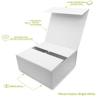 White Magnetic Boxes with Lids in Bulk